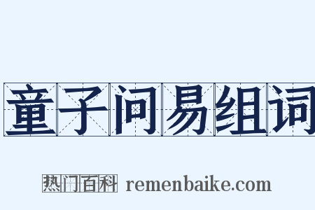 童子问易组词是什么意思的图片